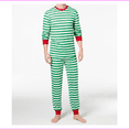 thumbnail image 1 of Family Pajamas Matching Men's Holiday Stripe Pajama Set Green S, 1 of 1