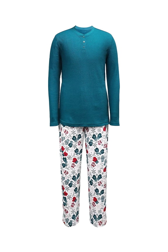 Family Pajamas Matching Mens Mitten Print Pajama Set;X-Large