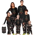 thumbnail image 1 of Family Pajamas Matching Sets - 2 piece Black Christmas Tree with Santa Hat Print Long Sleeve Top and Pants Pjs, Matching Pajamas for Family Holiday Eve for XL Pjs, 1 of 3