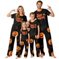 thumbnail image 1 of Family Pajamas Matching Sets - 2 piece Halloween Print Short Sleeve Tops + Pants Sleepwear,Casual Family Outfits Sets for L Pjs, 1 of 8