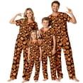 thumbnail image 1 of Family Pajamas Matching Sets - 2 piece Pumpkin Short Sleeve Top and Pants, Holiday Loungewear Outfit, Matching Halloween Pjs for Family Couples Women Men for 12 Months Pjs, 1 of 3