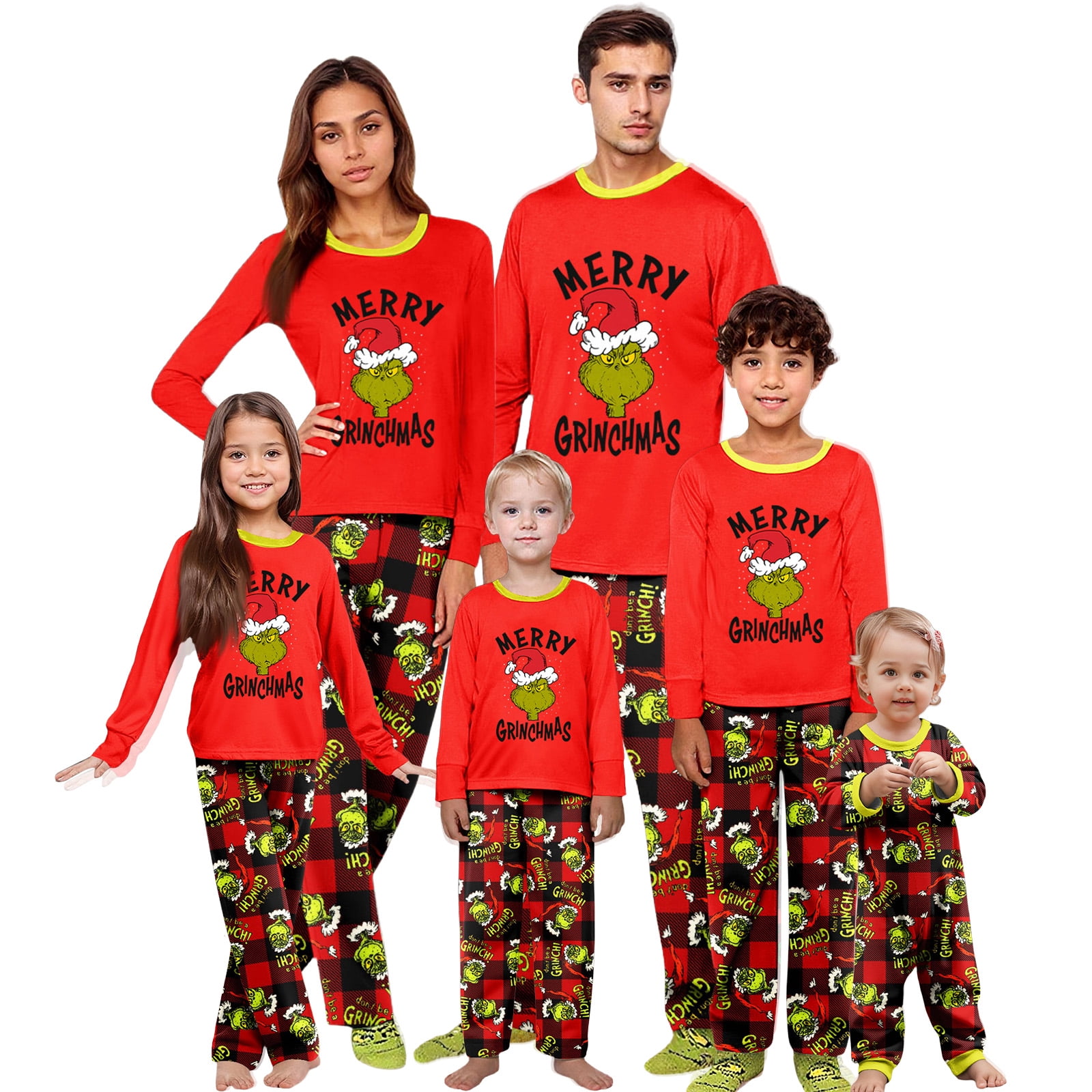 Family Pajamas Matching Sets 2025 - Christmas Elf Print Sweatshirt Long ...