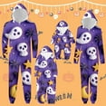thumbnail image 1 of Family Pajamas Matching Sets Ghost Print Pajamas Hooded Halloween Onesies Loungewear Sleepwear Matching Pajamas for Family S, 1 of 5