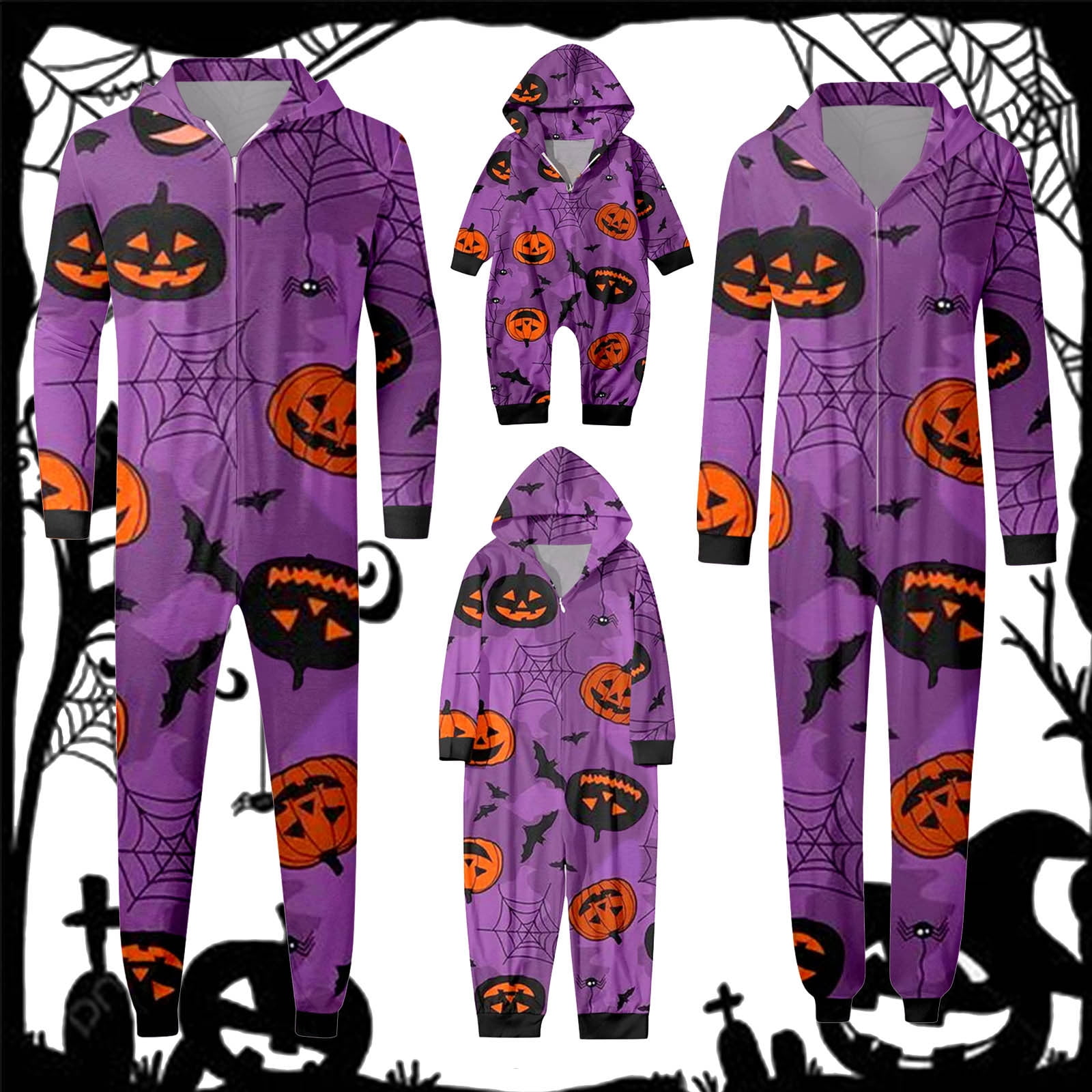 Baozhu Unisex Family Matching Halloween Pajama Sets
