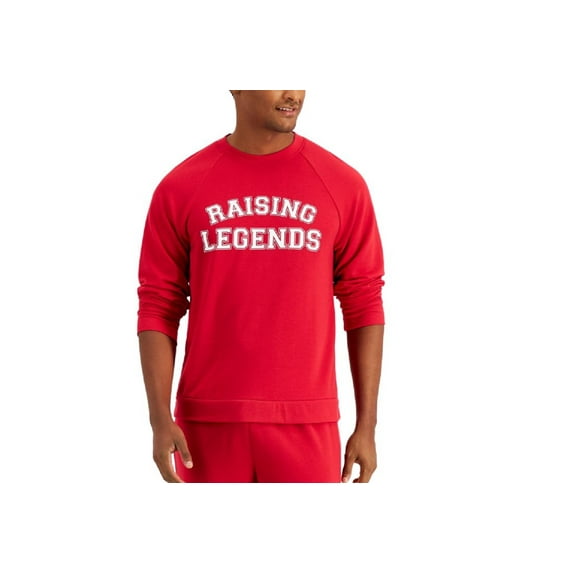 Family Pajamas Mens Raising Legends Printed Pajama Top Only,1-Piece, Large, Red
