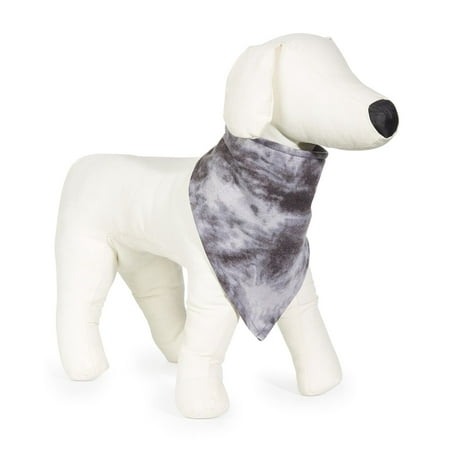 Family Pajamas Pet Tie-Dyed Printed Bandana, Gray,
