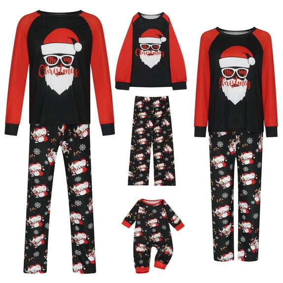Family Pajamas Sets Christmas Pajamas for Family Christmas Pjs Matching Sets Red Plaid Christma Pajama Family Xmas Holiday Sleepwear Set Merry Christmas Santa Claus-3