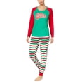 thumbnail image 1 of Family Pajamas Womens Team Santa Pajama 2 Piece Set, 1 of 1