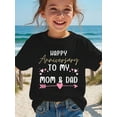 thumbnail image 1 of Family Parents' Day Happy Anniversary Mom and Dad Kids T-Shirt, 1 of 8