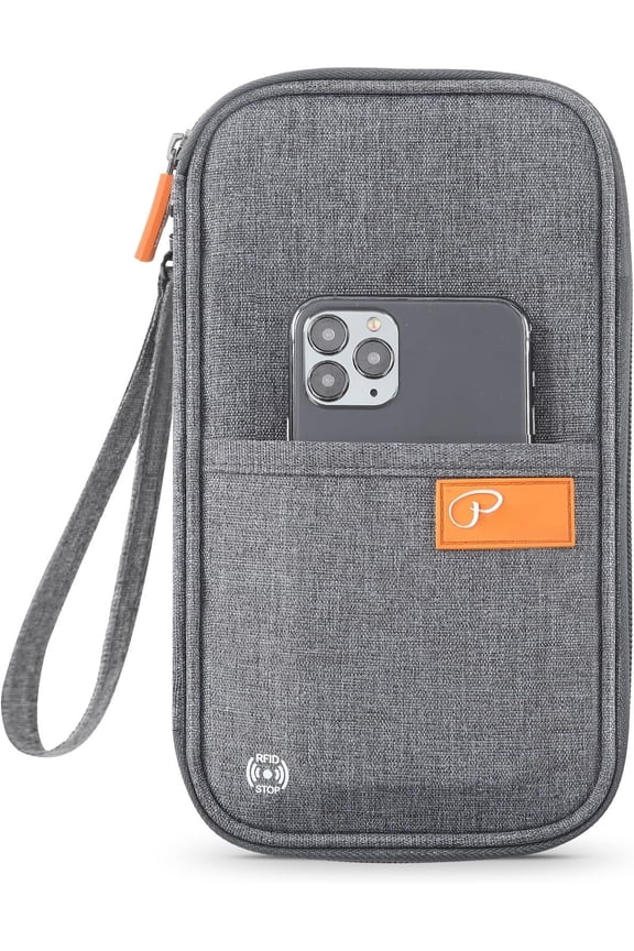 Family Passport Holder Organizer, RFID Blocking Travel Document Case, Lightweight Large Passport Cover Case Bag Document Organizer for Women & Men