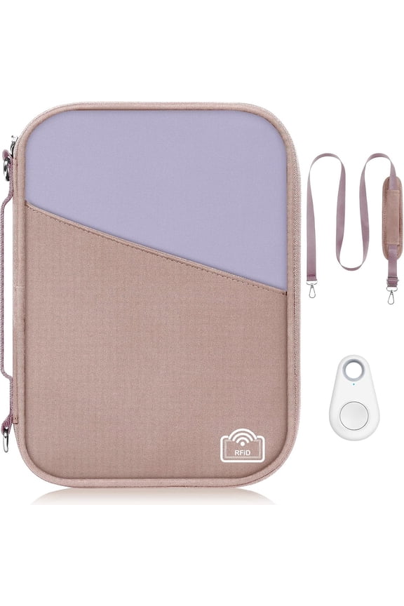 Family Passport Holder for Travel with RFID Blocking, Traveling Essentials Organizer Pouch Bag, Light Passport Wallet for Travel  Haves Accessories for Women Men