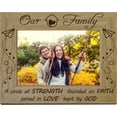 thumbnail image 1 of Our Family Picture Frame Wood Photo Frames Engraved Display Wooden Tabletop Postcard Frame for Hanging Wall Gallery Birthday Christmas Home Housewarming Gifts Desk Decor 4 x 6 Inch for DIY, 1 of 9