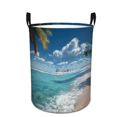 Family_ () Print Laundry Basket & Storage Bin - Foldable Large Capacity Round Hamper for Bedroom, Laundry Room, Dorm