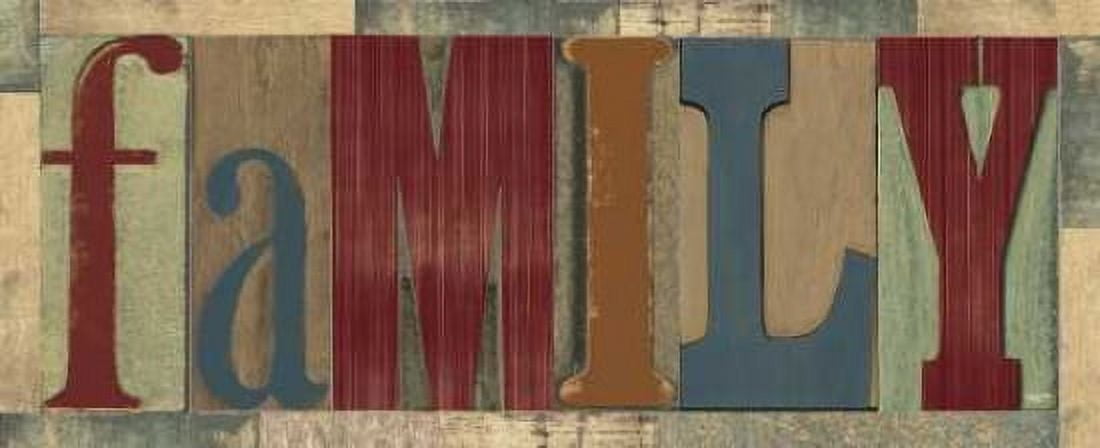 Family Printer Block Panel I Canvas Art - Tara Reed (24 x 48)