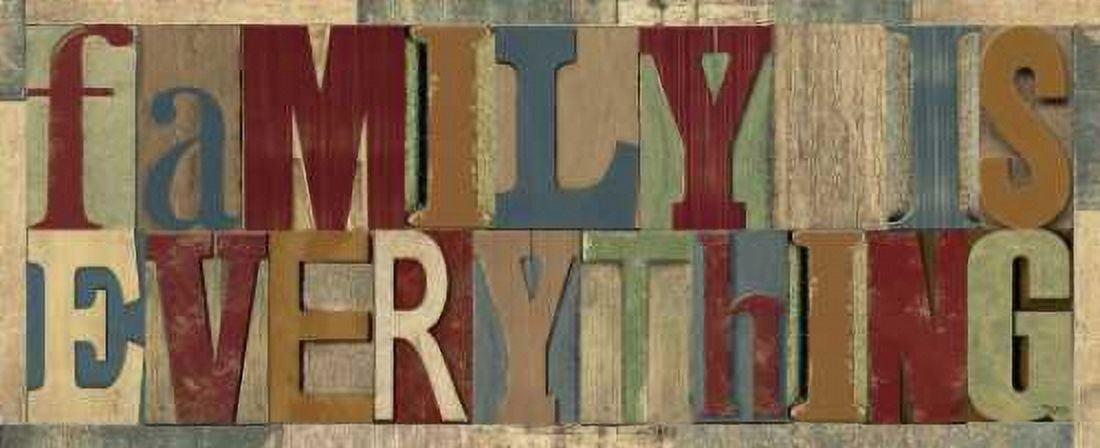 Family Printer Block Panel III Canvas Art - Tara Reed (10 x 20)