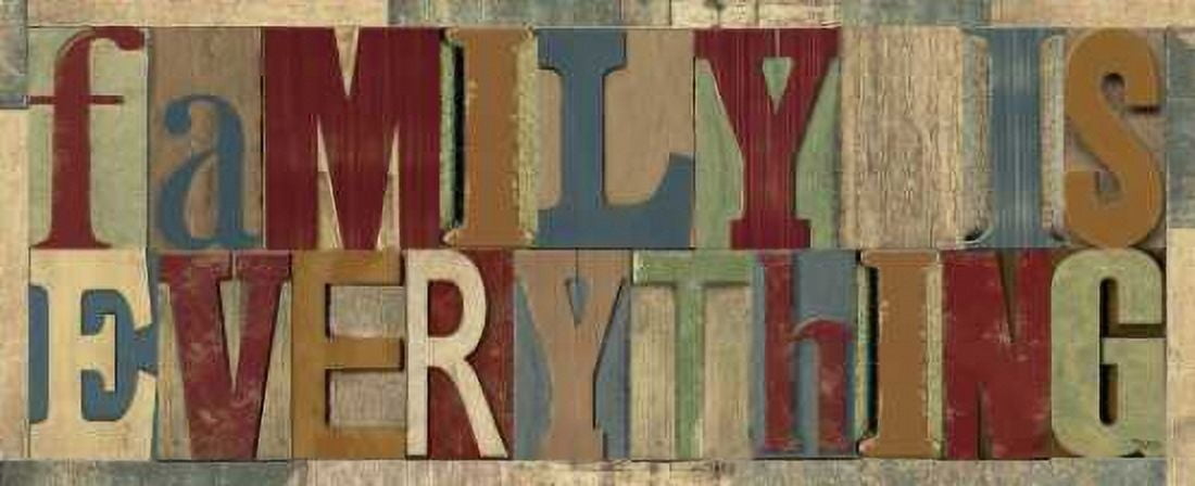Family Printer Block Panel III Canvas Art - Tara Reed (24 x 48)