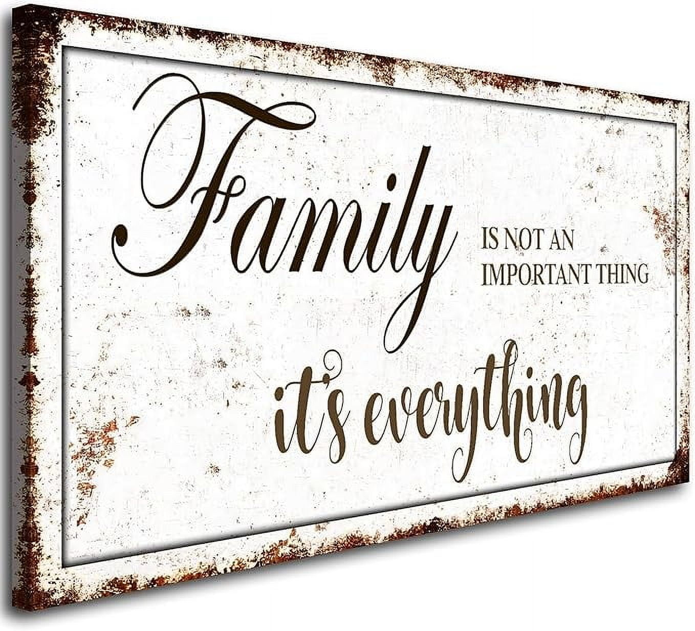 Family Quotes Canvas Wall Art,Family is Everything Wall Decor,Rustic ...