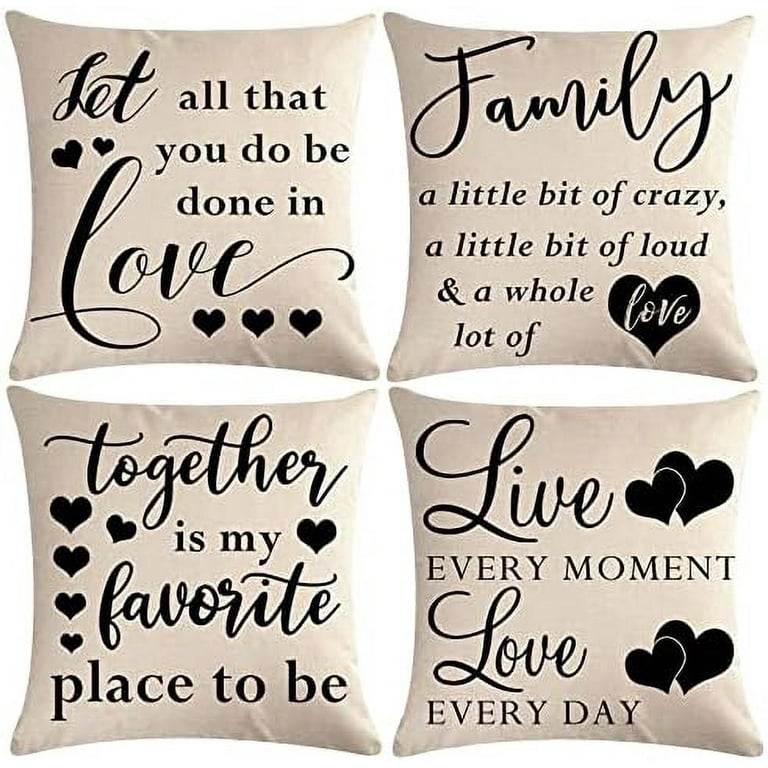 Inspirational pillows top with quotes