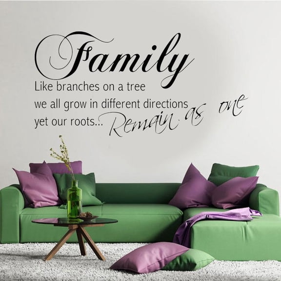 Family Quotes Wall Decal Roots Life Branches Quote Wall Art Vinyl Sticker Decorative Adesivo De Parede 85x42cm