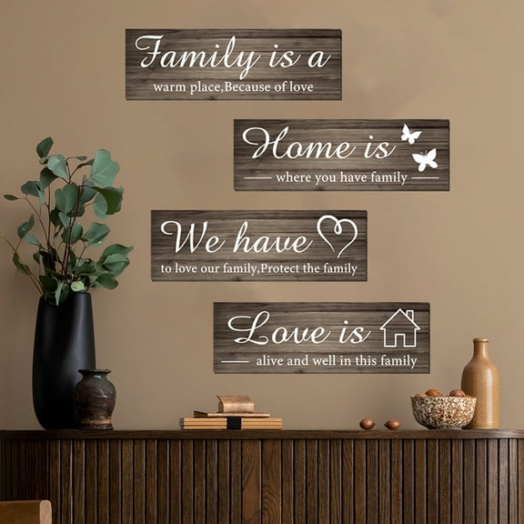 Family Quotes Wall Decal & Sticker 4 Pack