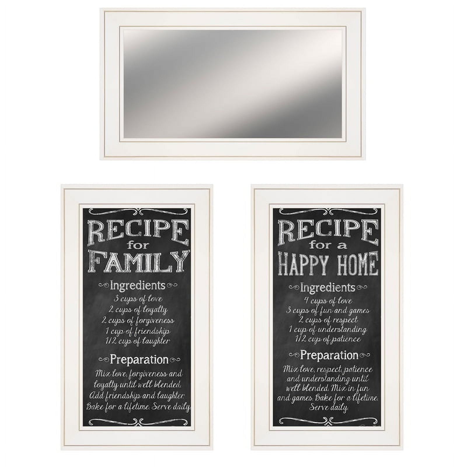 Family Recipe By Pam Britton Printed Framed Wall Art Wood Multi-Color