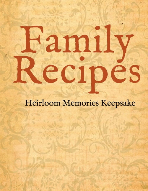 Family Recipes: Blank Recipe Book To Write In - Big Empty Two Page Custom  Cook Book Journal (Paperback)