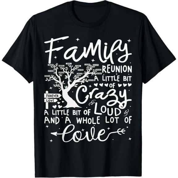 Family Reunion 2024 Shirt Family Matching Reunion Party T-ShirtMen and women, Black T-shirt, size: Extra large