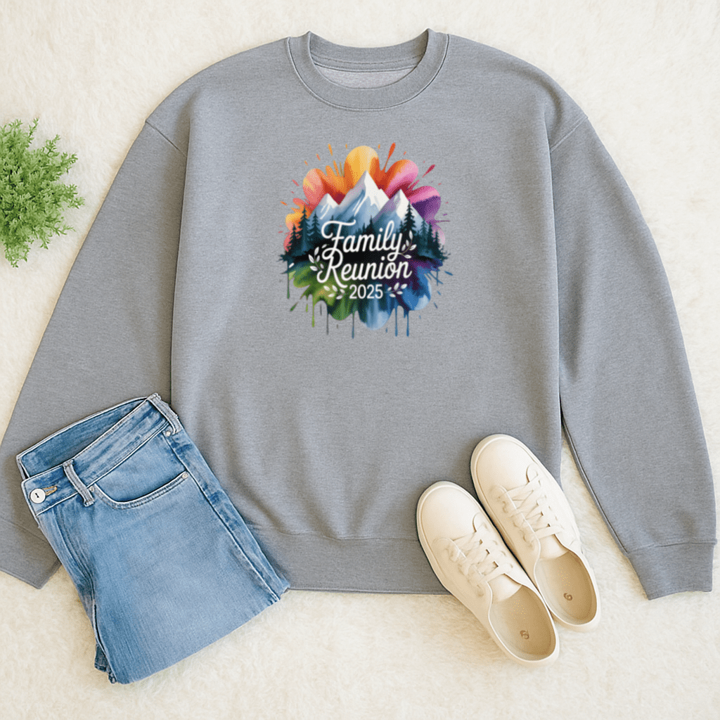Family Reunion 2025 Matching Outfit Cute Funny Gathering Graphic Print Sweatshirt, up to size ...
