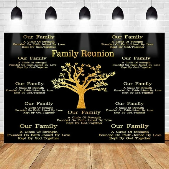 Family Reunion Backdrop for Family Party Decorations Cool Colorful Fashion Our Family Reunion Background Family Reunion Party Supplies Family Reunion Banner