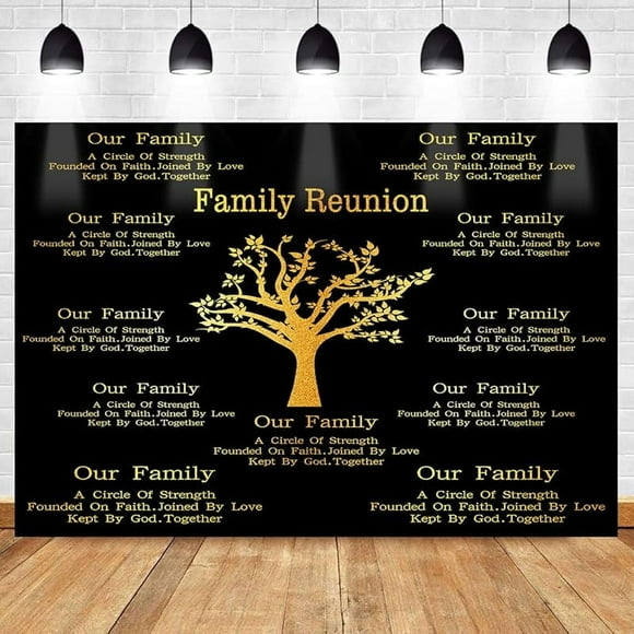 Family Reunion Backdrop for Family Party Decorations Cool Colorful Fashion Our Family Reunion Background Family Reunion Party Supplies Family Reunion Banner