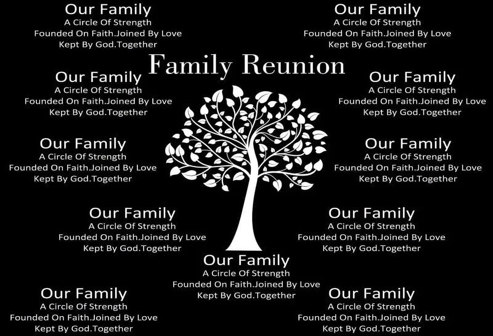 Family Reunion Backdrop Family Tree Eucalyptus Leaves Gathering Gold ...