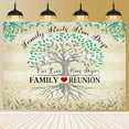 thumbnail image 1 of Family Reunion Backdrop Family Tree Leaves Family Members Our Roots Run Deep Photography Background Family Gathering Party Decoration Supplies Banner, 1 of 6