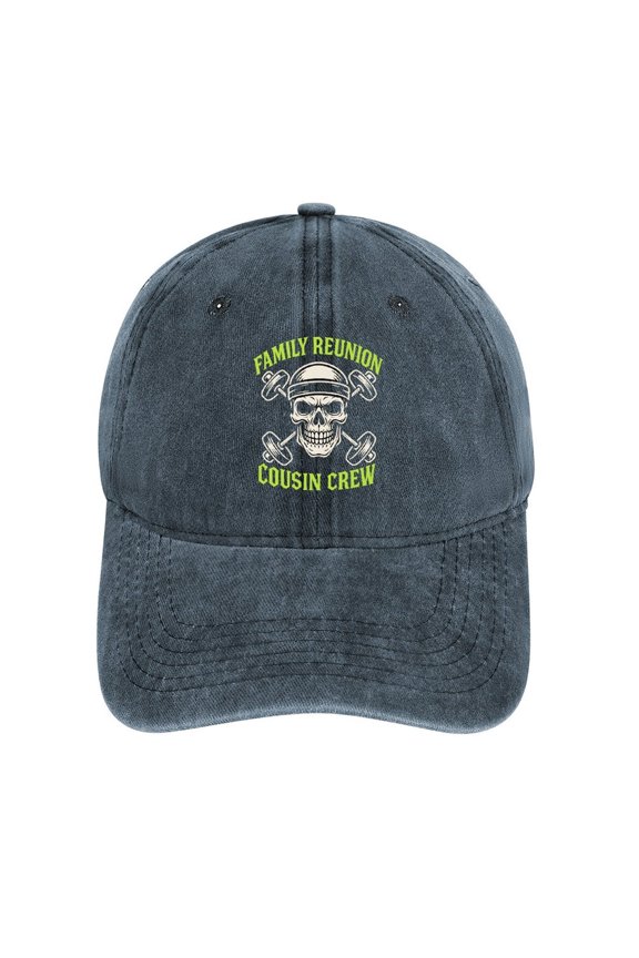 Family Reunion Cousin Crew Navy Baseball Cap for Men Women, Adjustable Snapback Hats Cotton Hat