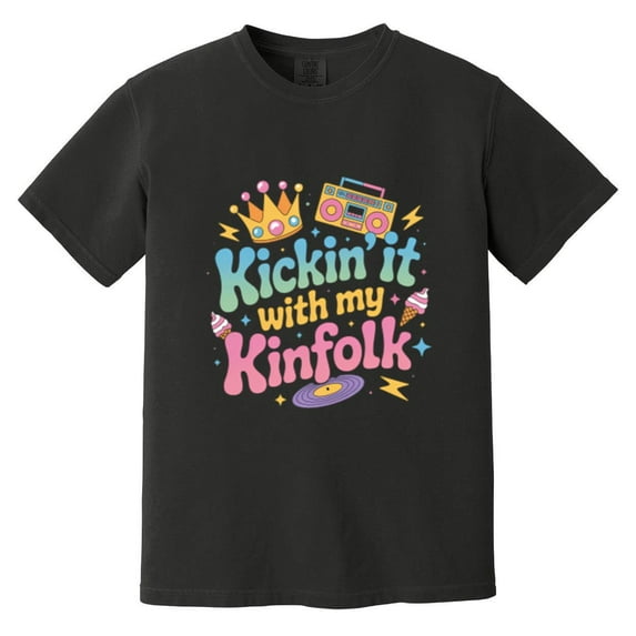 Family Reunion Kickin' It With My Kinfolk Funny Comfort Color T-Shirt, Unisex, up to size 4XL