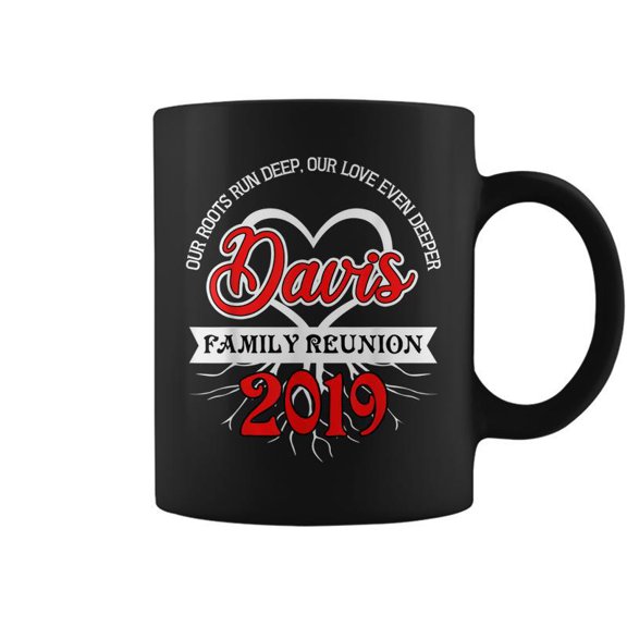 Family Reunion Picnic Roots Davis Last Name Coffee Mugs