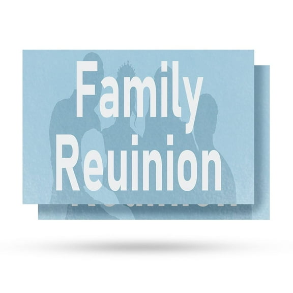 Family Reunion Vinyl Decal 2 Pack of 18 Inch x 24 Inch Weatherproof Heavy-Duty Adhesive Backing | Event Signage, Celebration Planning, Durable Design | Made in USA
