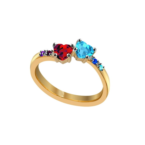 Family Ring with Up to Six Birthstones