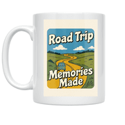 Family Road Trip Memories Made - Family Adventure Enthusiast - 11 oz Ceramic Coffee Mug