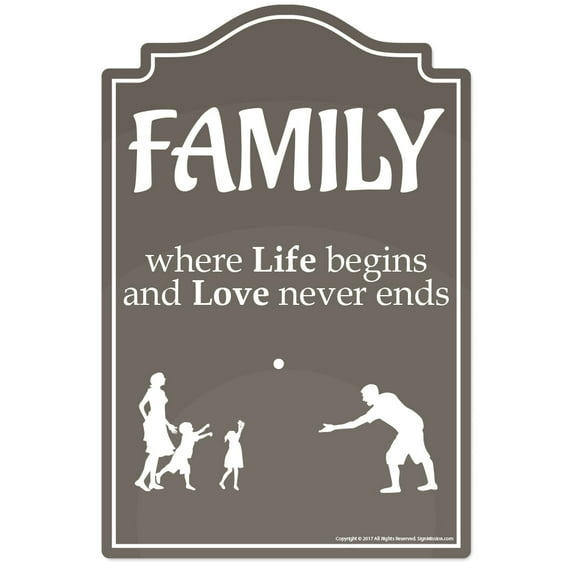 Family Roots Novelty Sign | Indoor/Outdoor | Funny Home Décor for Garages, Living Rooms, Bedroom, Offices | SignMission personalized gift Wall Plaque Decoration