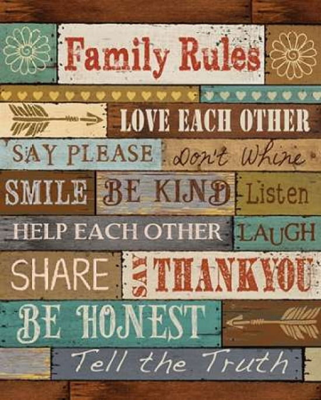 Family Rules Canvas Art - Conrad Knutsen (24 x 30)