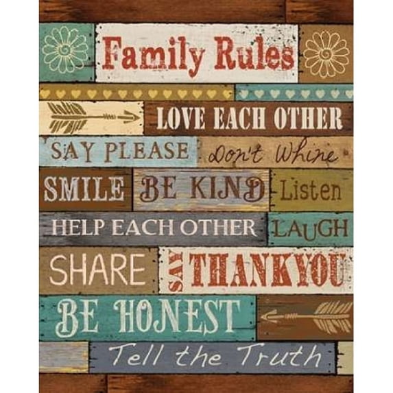 Family Rules Poster Print by Conrad Knutsen