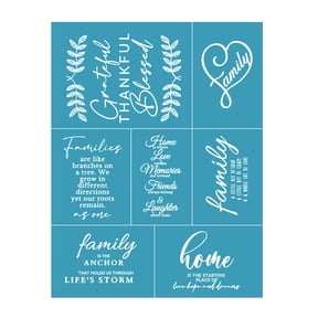 Family Self Adhesive Silk Screen Printing Stencil Mesh Transfers