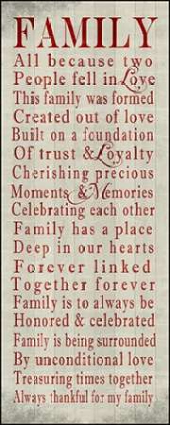 Family Sentiments Canvas Art - Lisa Wolk (10 x 20)