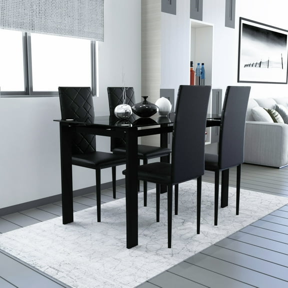 Family Set Diamond shaped dining table and chair set of 4