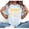 thumbnail image 1 of Family Simple T-Shirt - Golden 2026 New Year Short Sleeve Tee - Minimalist Holiday Ornament Graphic Tops, 1 of 5