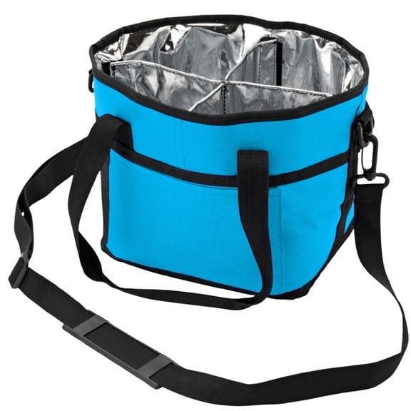 Family Size 4 Compartment Drink Bag, Multiple Tumbler Carrier Caddy, with Adjustable Strap, 4 Compartment Insulated Drink Holde, for Hiking, Walking, Sports, Family Outings & Daily Use(Black)