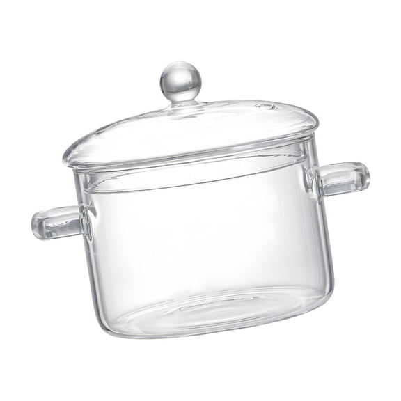 Family Size Glass Saucepans Thickened Microwave Safe Visible Cooking Progress