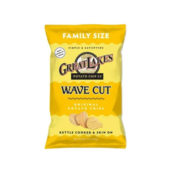 Family Size Great Lakes Potato Chips - Pack of 2 (14oz, Cut)