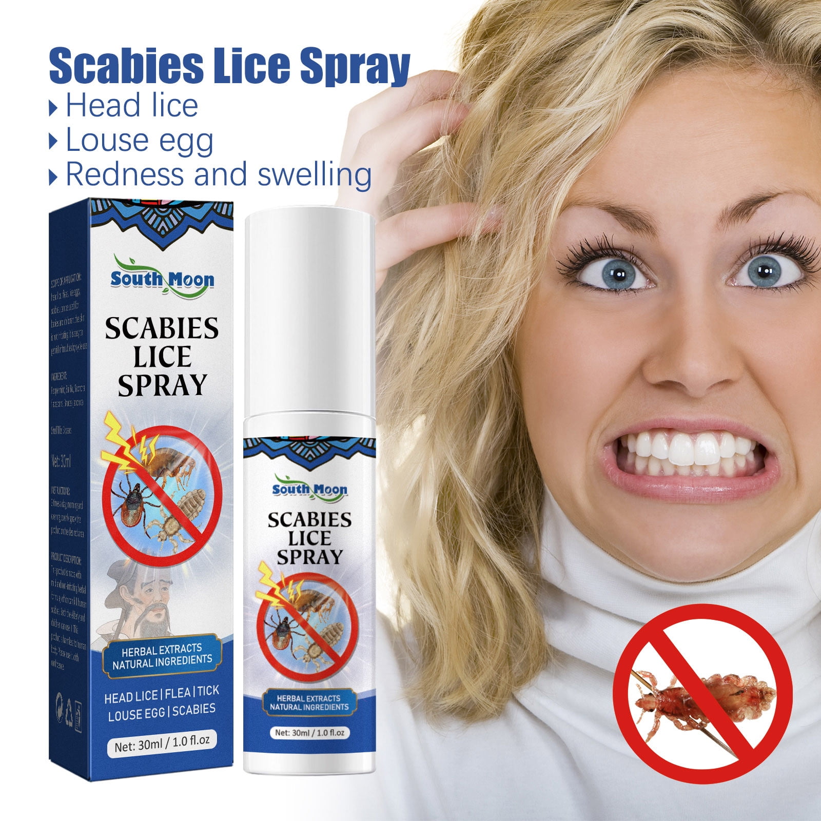 Family Size Lice Kills for Kids & Adults, Easy Use Lice Spray Kills Head Lice, Eggs, Super Lice