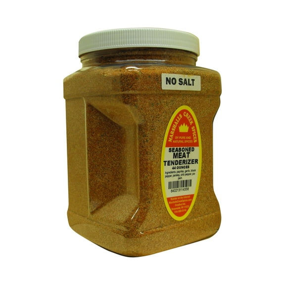 Family Size Marshalls Creek Spices Seasoned Meat Tenderizer No Salt Seasoning, 44 Ounce